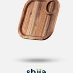 Square plate with two compartments